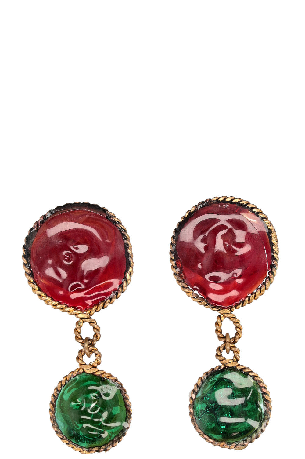CHANEL Vintage Earclips Gripoix 1983