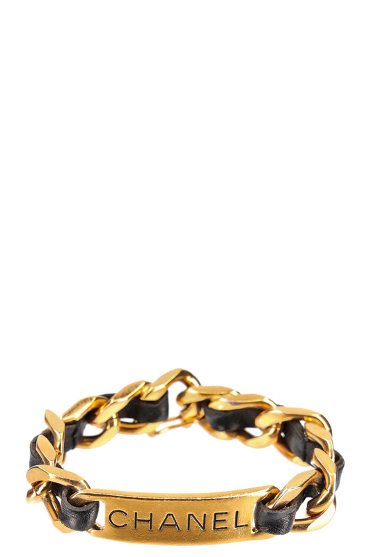 CHANEL Plaquette Bracelet Black