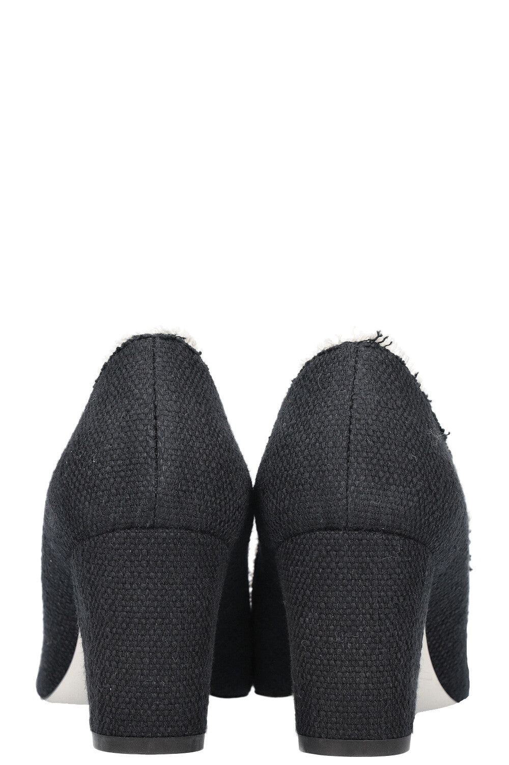 CHANEL Heels Camelia Tweed White