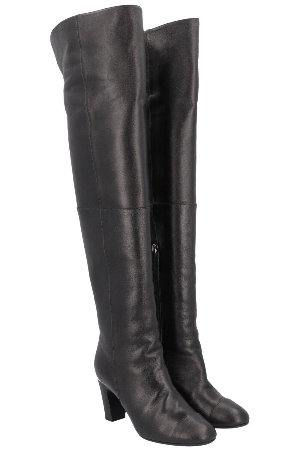 CHANEL Thigh High CC Boots