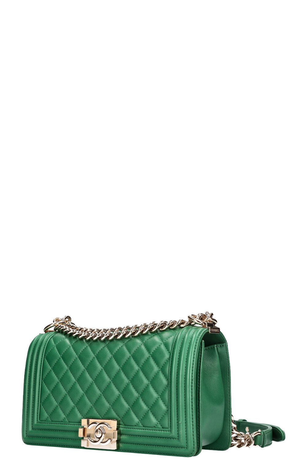 CHANEL Boy Bag Medium Green
