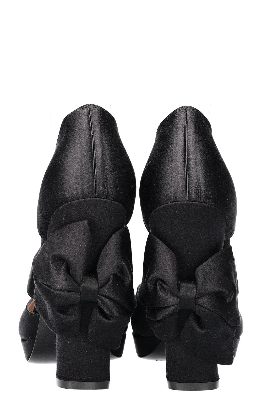 CHANEL Bowe Heels Satin Black
