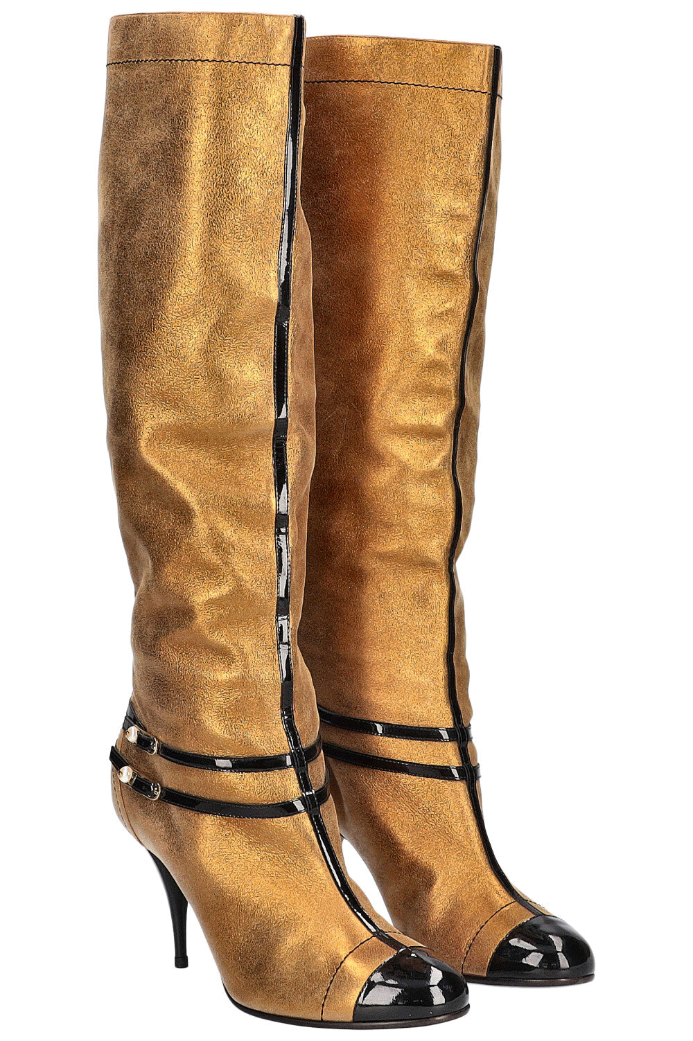 CHANEL Boots Gold