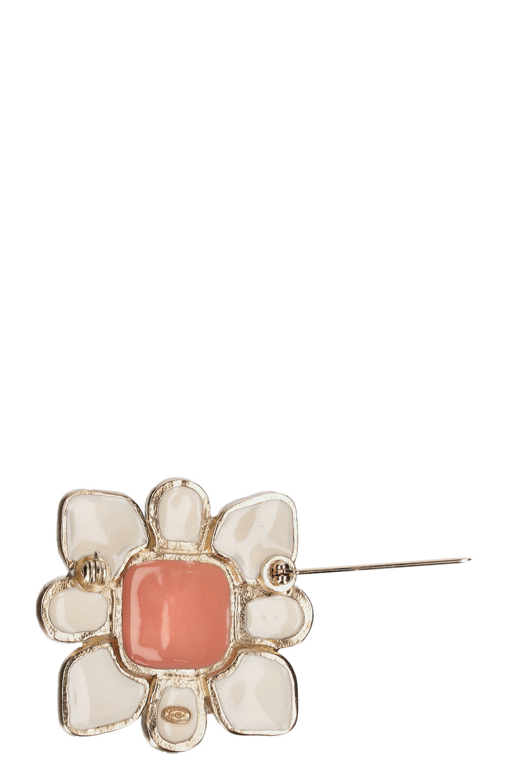 CHANEL Gripoix Brooch Pink FW 2016