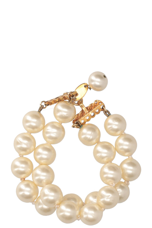 CHANEL Double String Pearl Bracelet