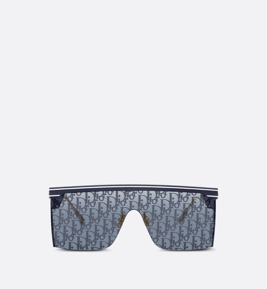Luxury Diorclub M1U Blue Luxury Dior Oblique Mask Sunglasses
