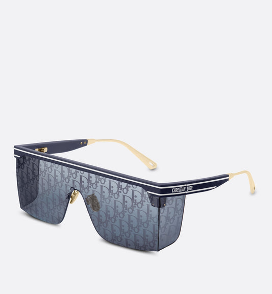 Luxury Diorclub M1U Blue Luxury Dior Oblique Mask Sunglasses