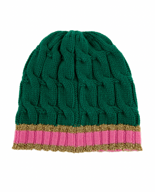 Luxury Gucci Trending 2025 Cable Knit Beanie in Green