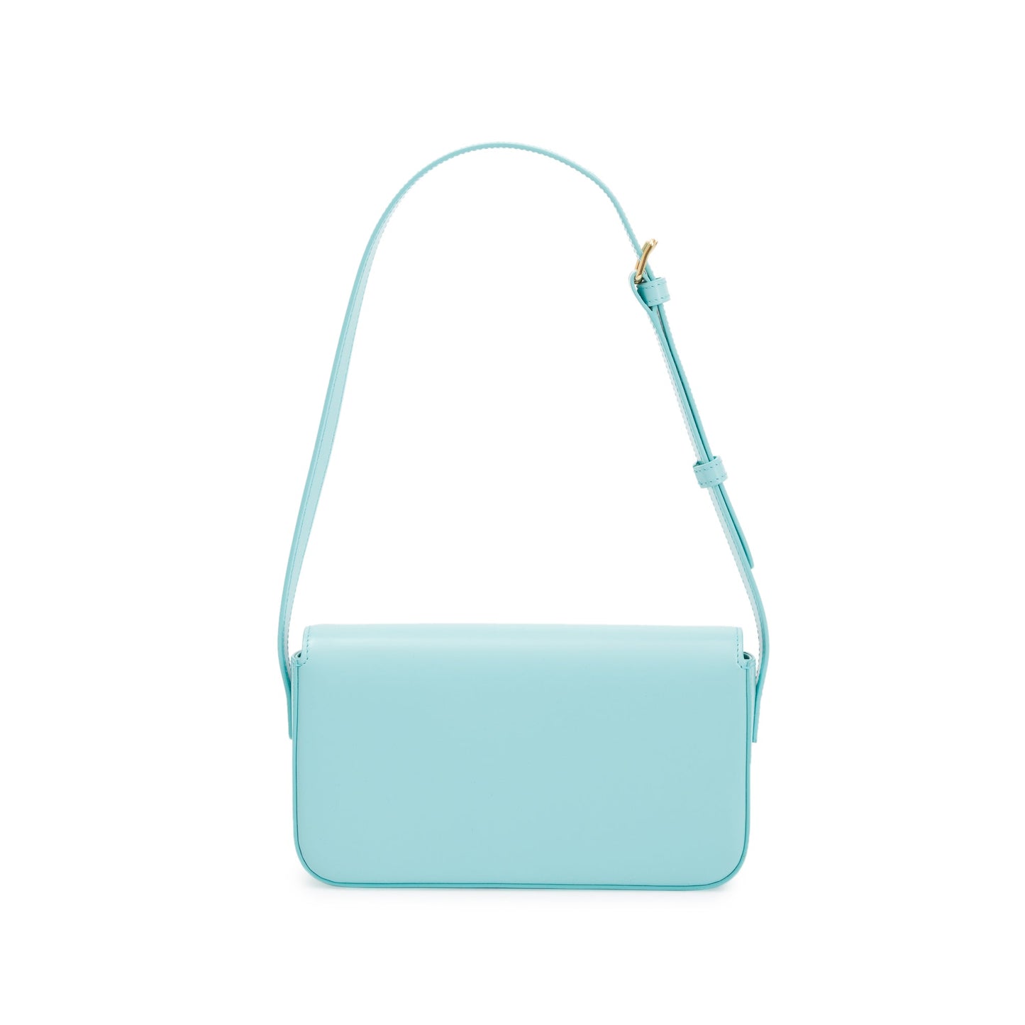 Celine 2021 Blue Smooth Calfskin Leather Triomphe Claude Shoulder Bag