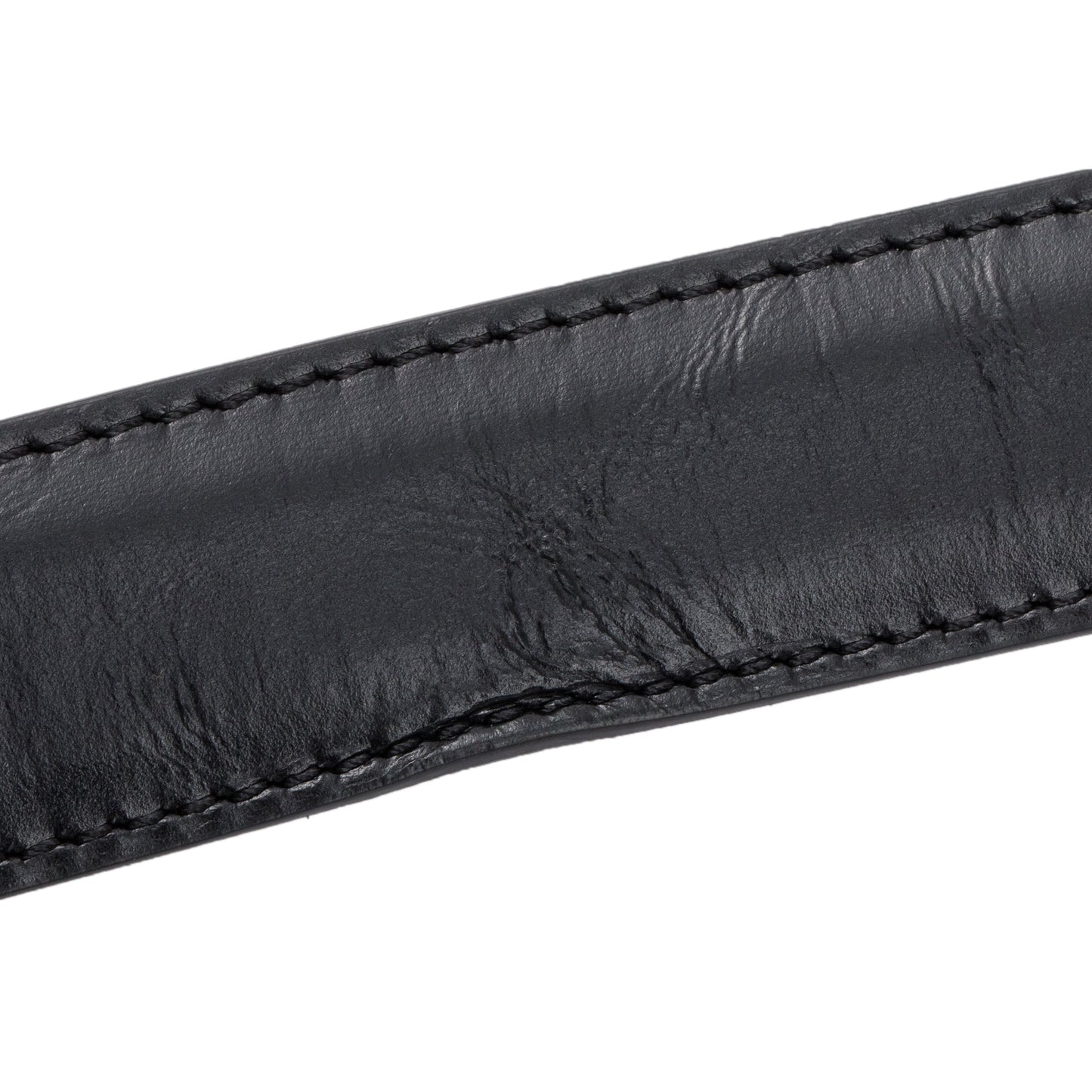Celine 2022 Black Taurillon Leather Medium Triomphe Belt, Size 70