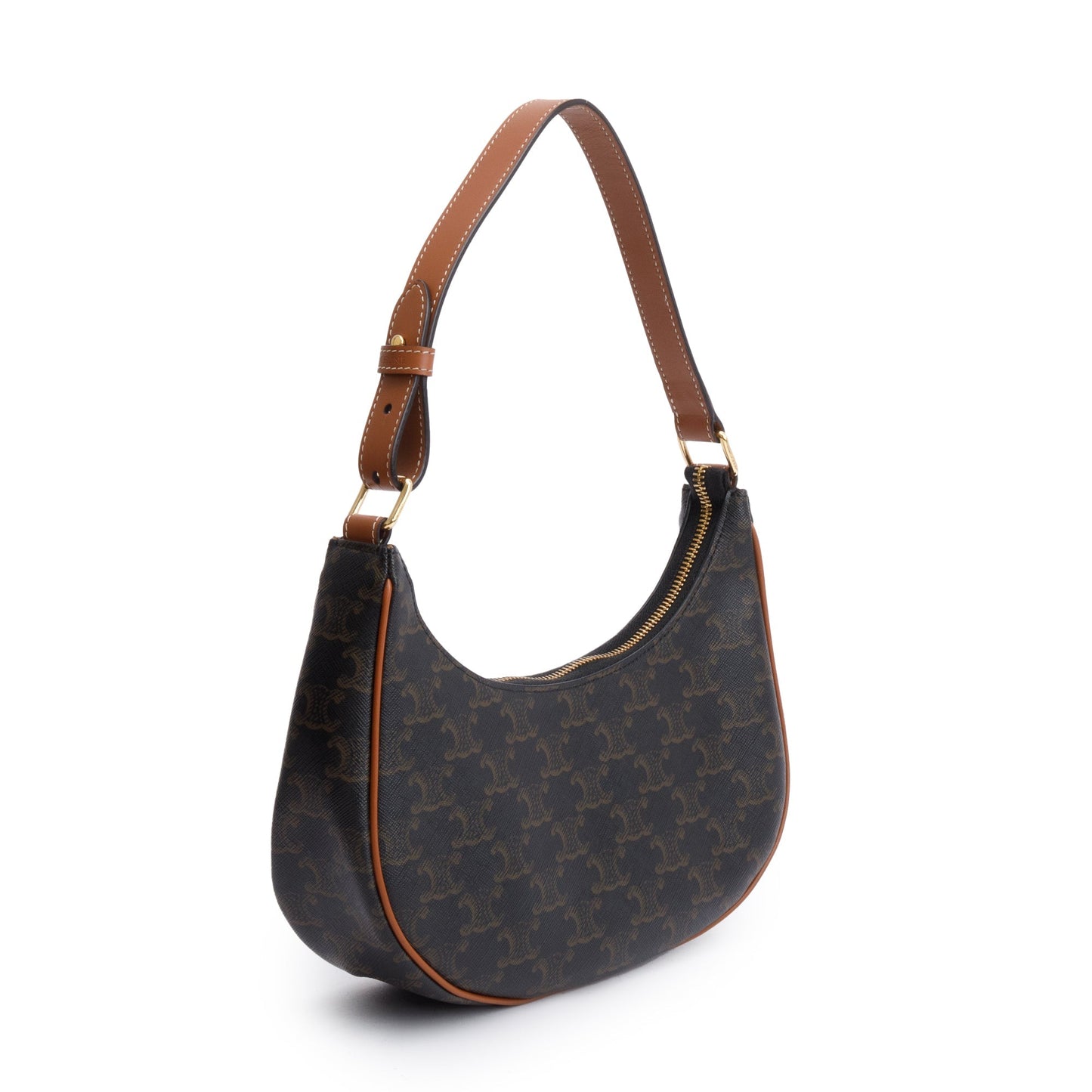 Celine 2022 Brown Triomphe Canvas Ava Shoulder Bag