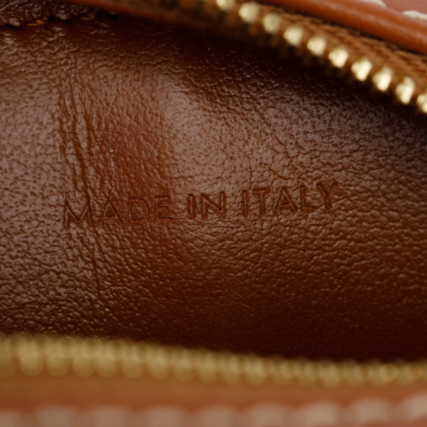 Celine 2022 Tan Smooth Calfskin Leather Mini Cuir Triomphe Oval Crossbody Bag
