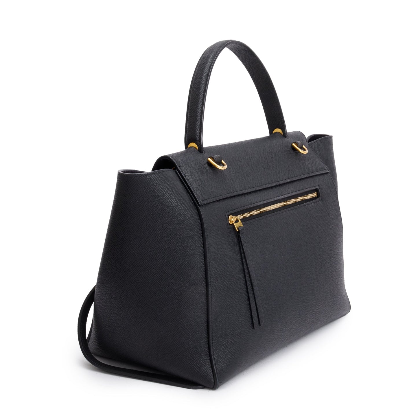 Celine Black Grained Calfskin Leather Mini Belt Bag