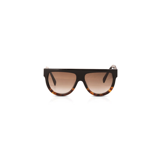 Celine Black & Havana Shield Sunglasses