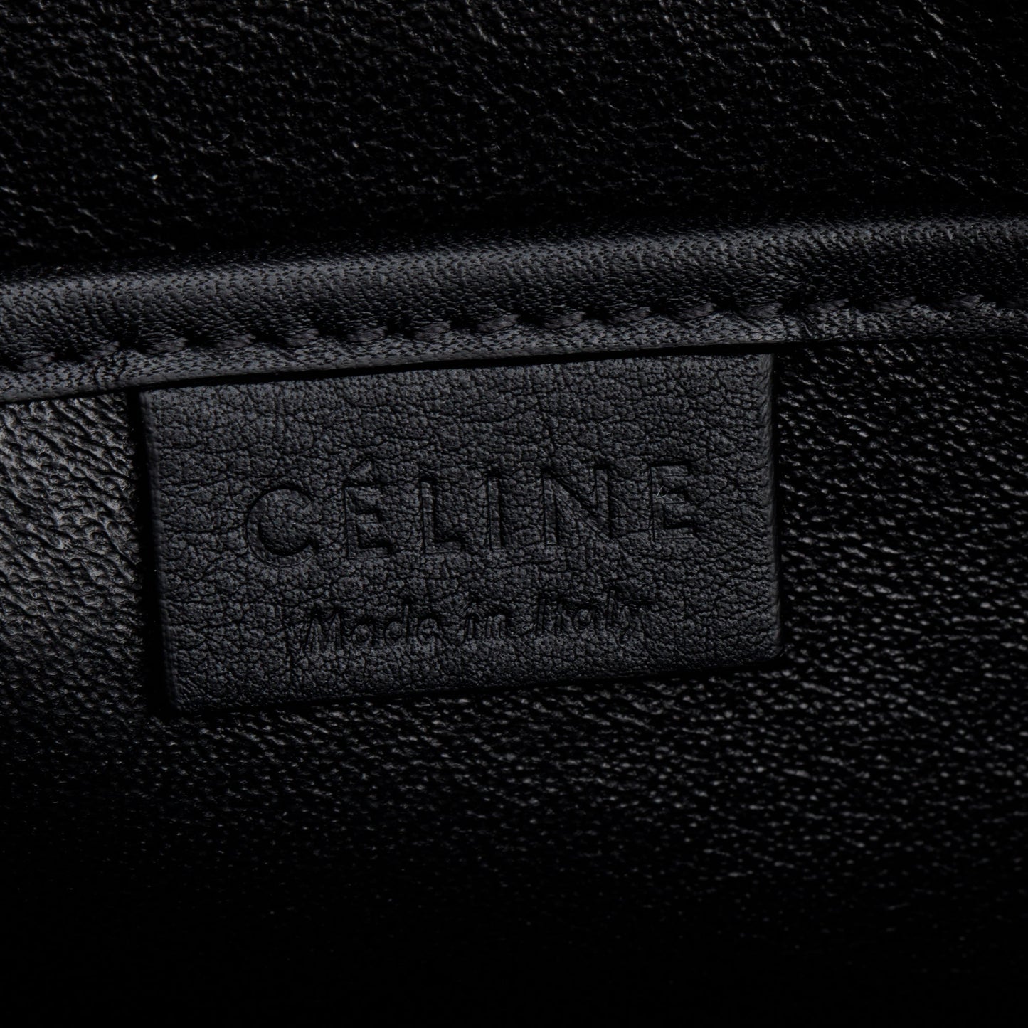 Celine Black Smooth Calfskin Leather Nano Luggage Tote