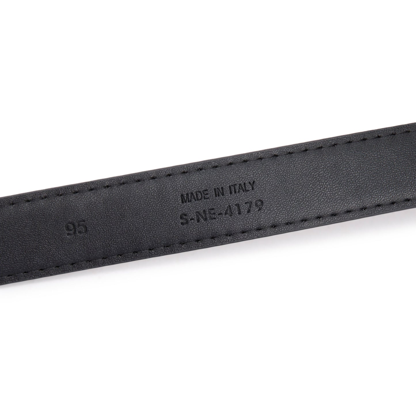 Celine Black Turillon Skinny Leather Belt, Size 95