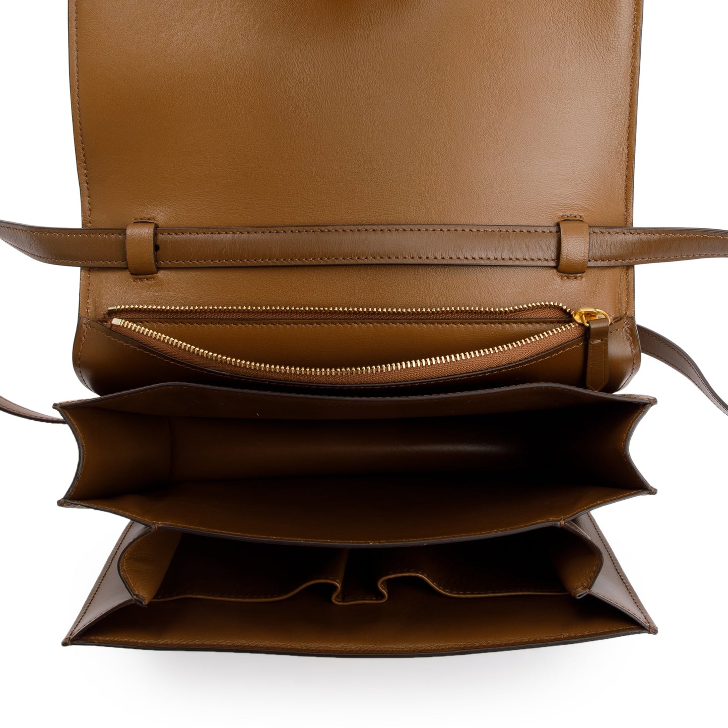 Celine Brown Smooth Calfskin Medium Classic Box Flap Bag