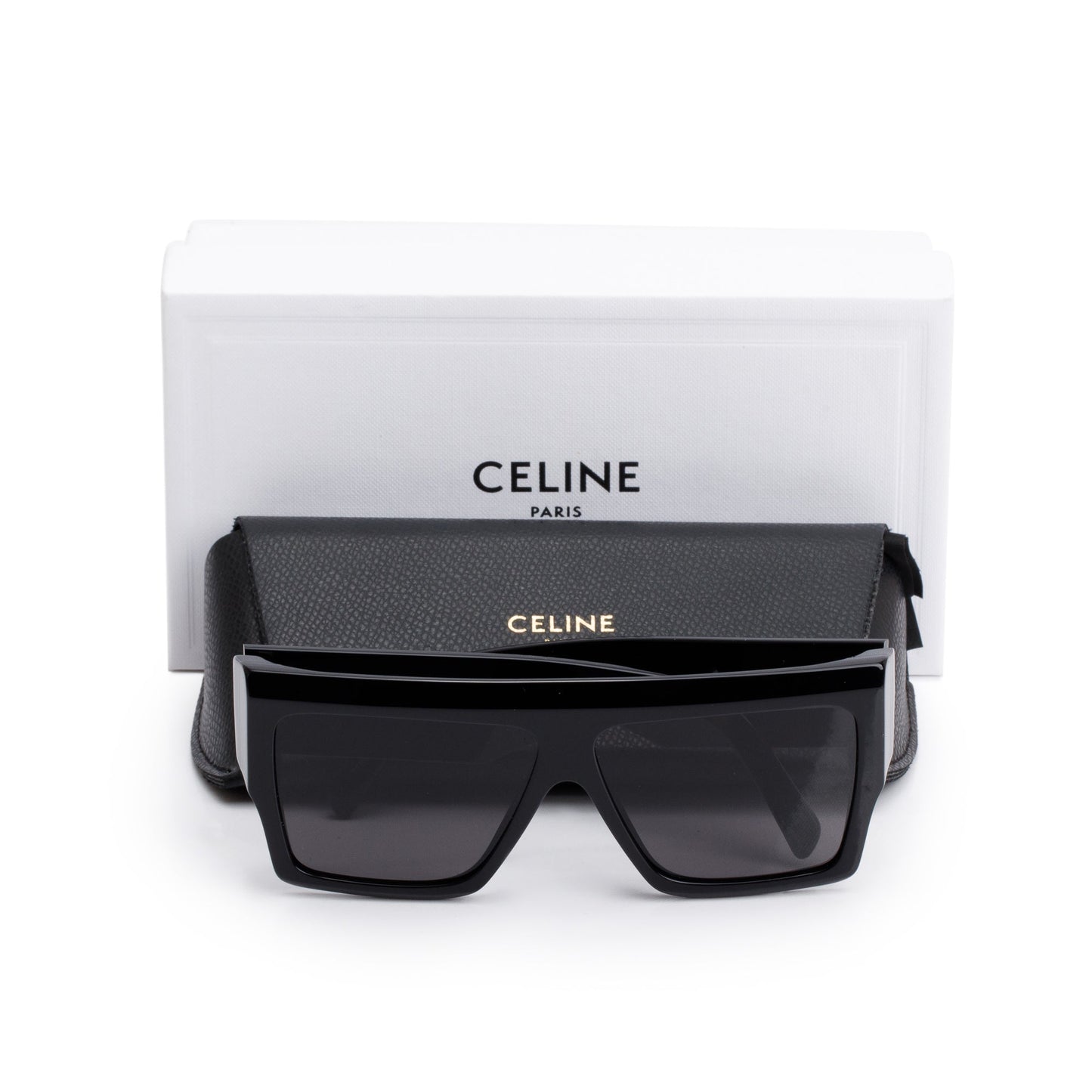 Celine CL400921 Black Acetate Oversized Square Sunglasses