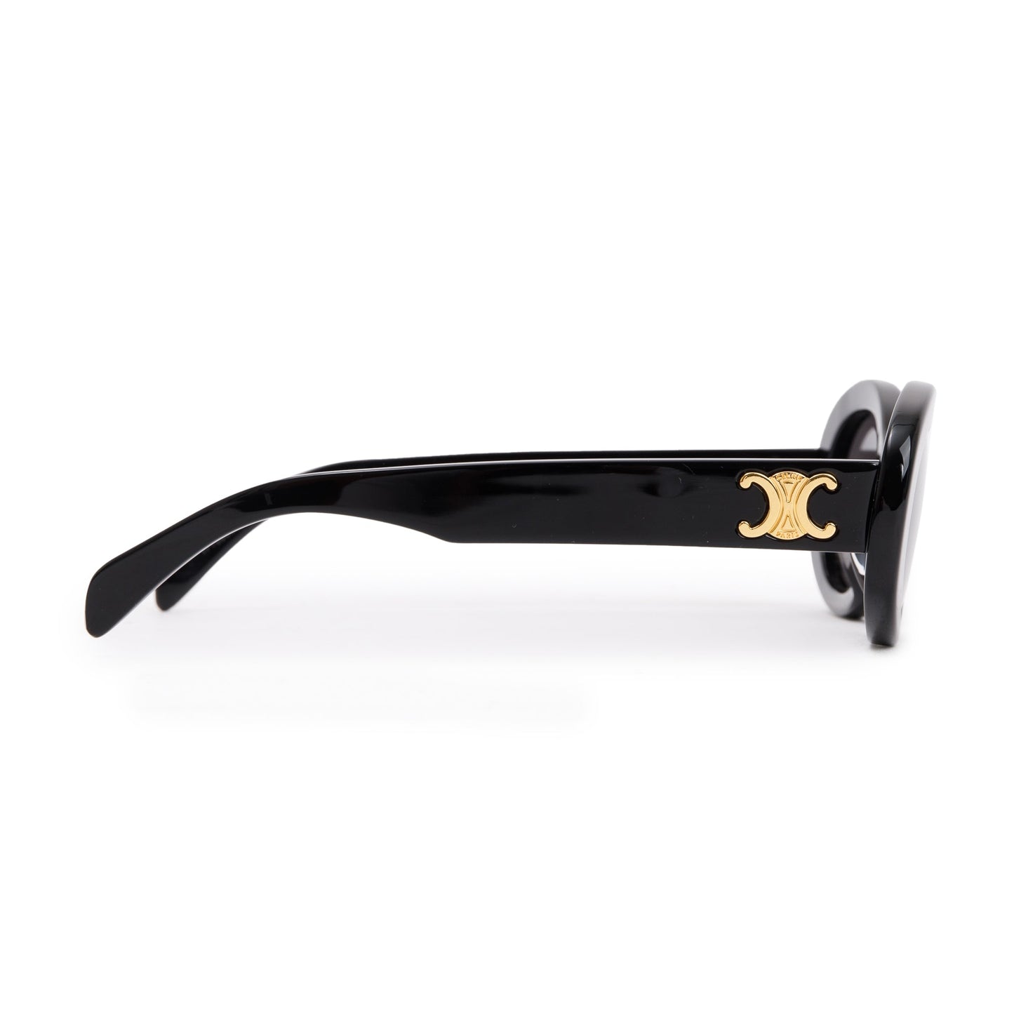 Celine CL40194U Black Acetate Triomphe 01 Oval Sunglasses