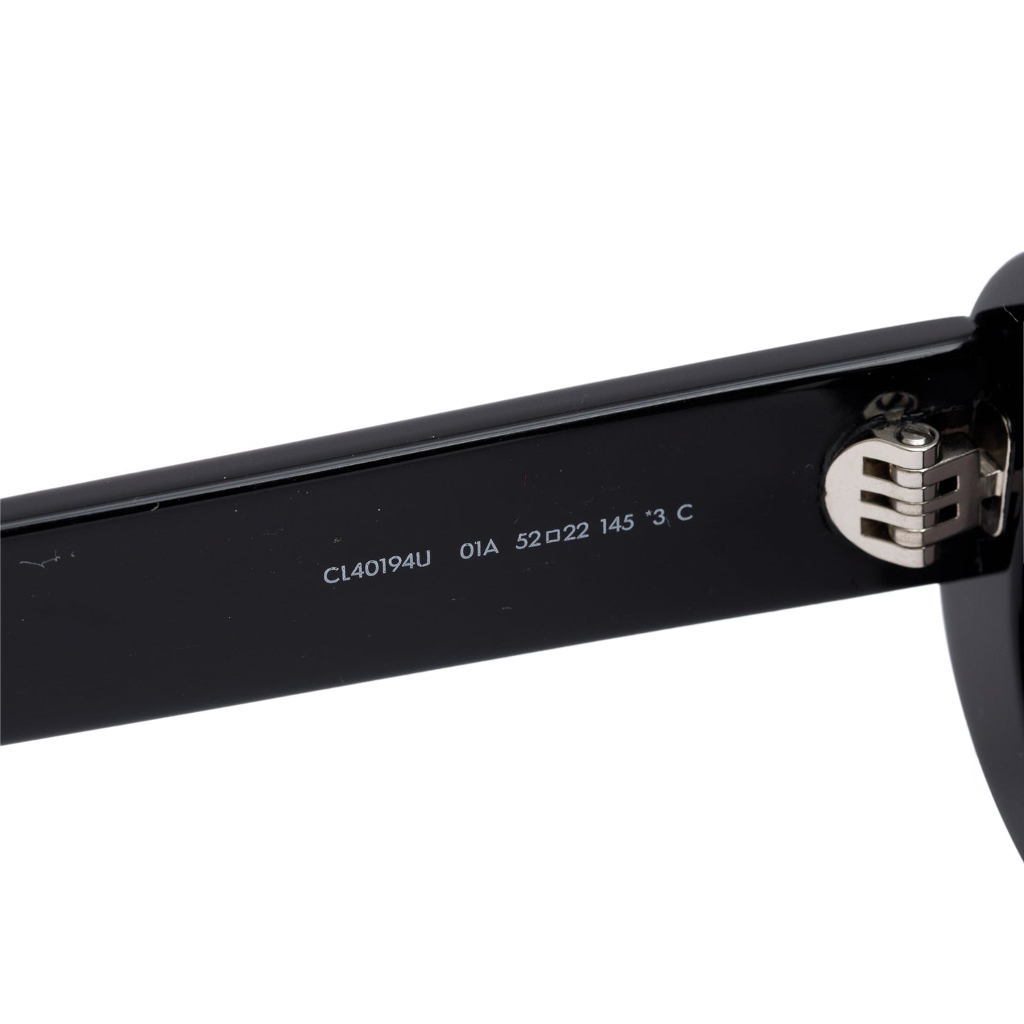 Celine CL40194U Black Acetate Triomphe 01 Oval Sunglasses