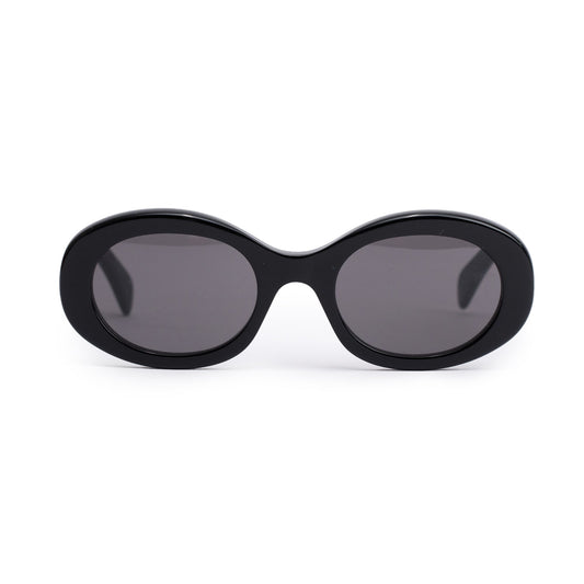 Celine CL40194U Black Acetate Triomphe 01 Oval Sunglasses