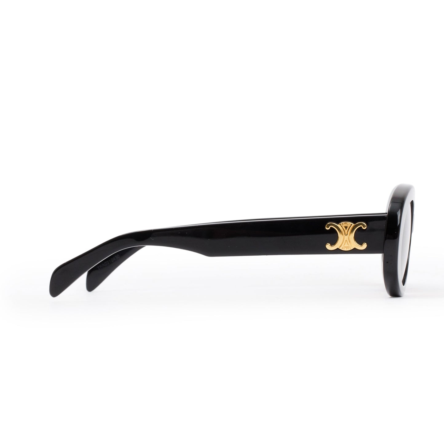 Celine CL40194U Black Acetate Triomphe 01 Oval Sunglasses