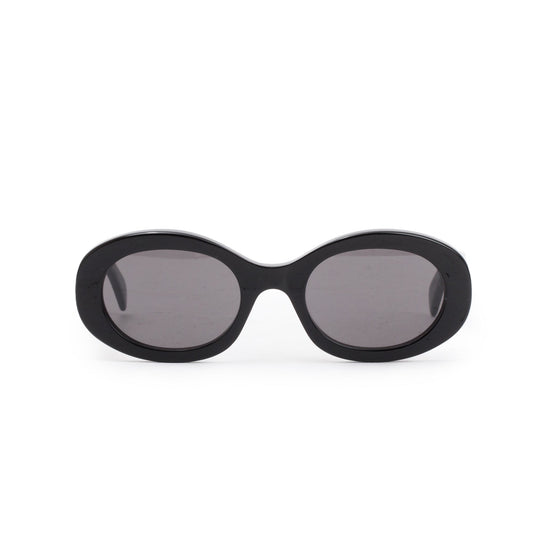 Celine CL40194U Black Acetate Triomphe 01 Oval Sunglasses