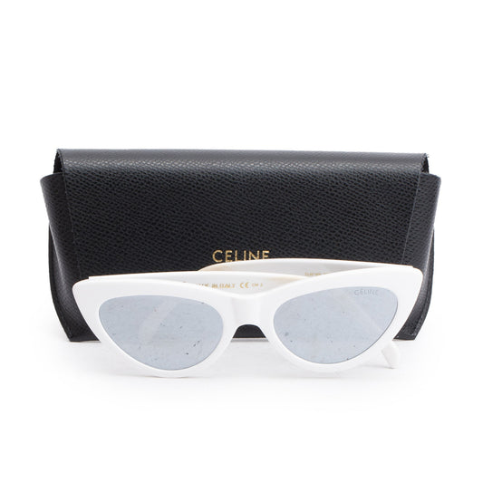 Celine CL4019IN White Acetate Cat Eye Sunglasses