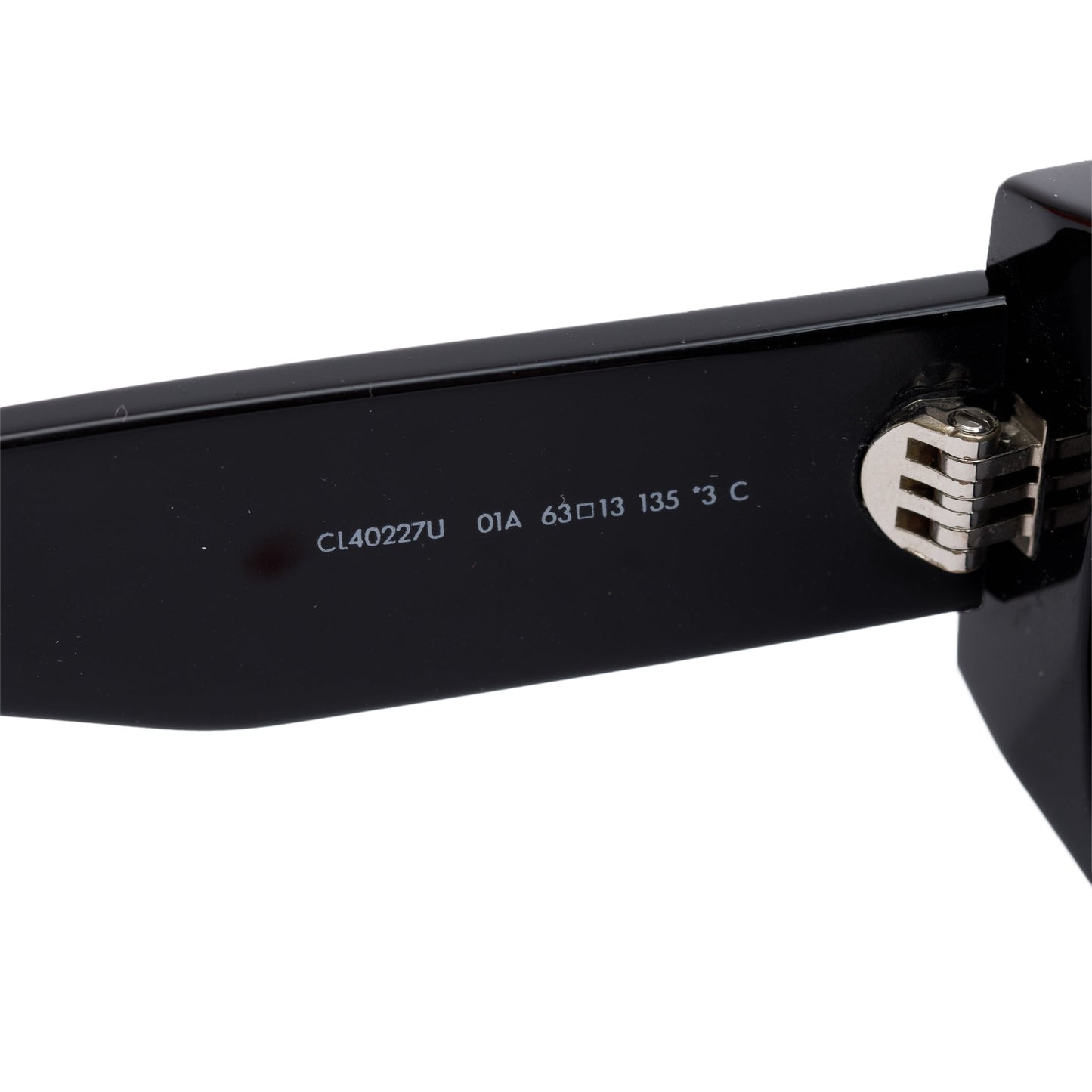 Celine CL40227U Black Acetate Triomphe Rectangular Sunglasses