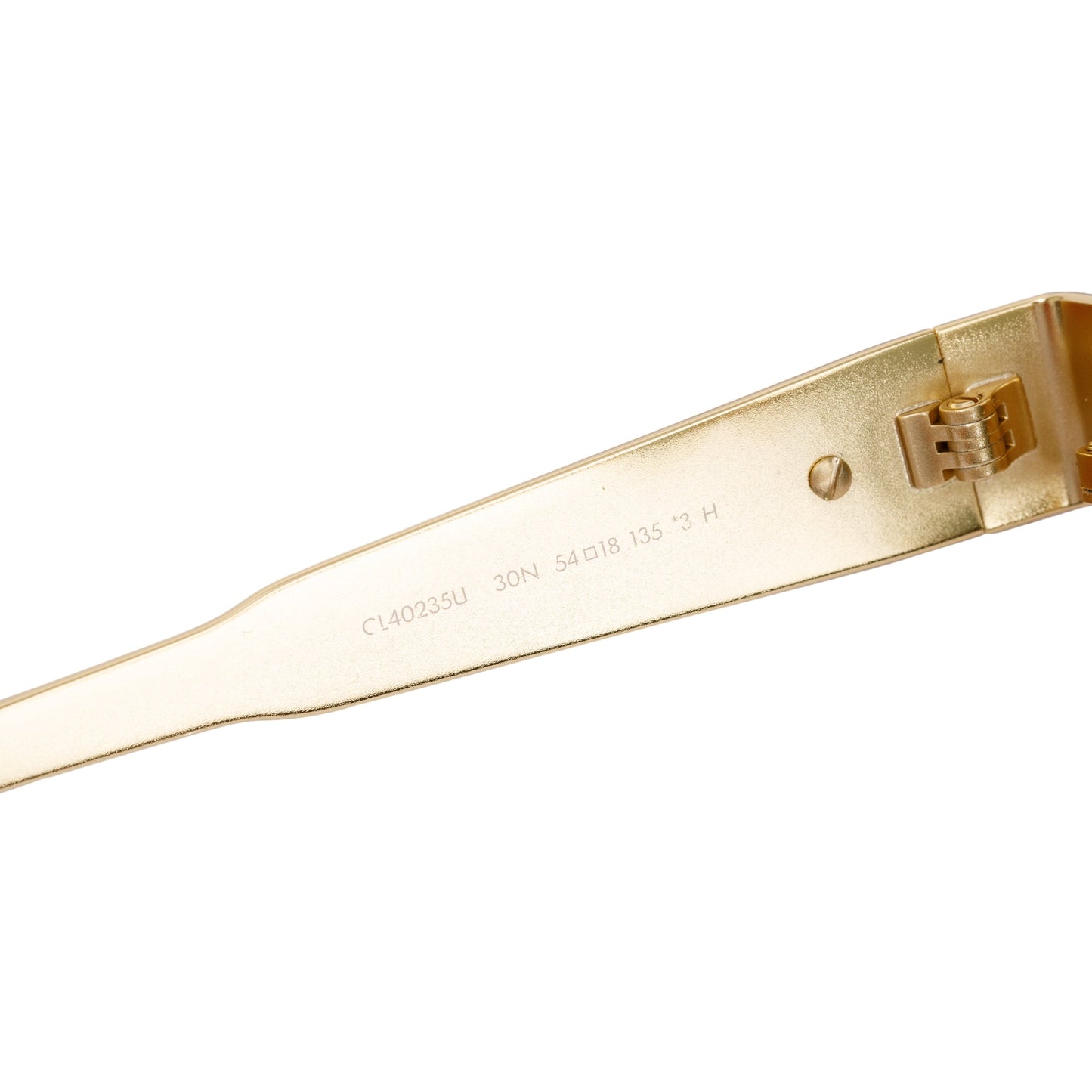 Celine CL40235U Gold-Tone Triomphe Metal 01 Oval Sunglasses