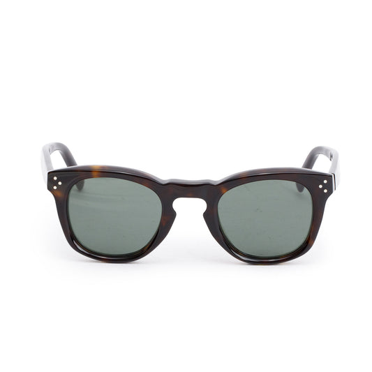 Celine CL41371/S Havana Acetate Round Wayfarer Sunglasses