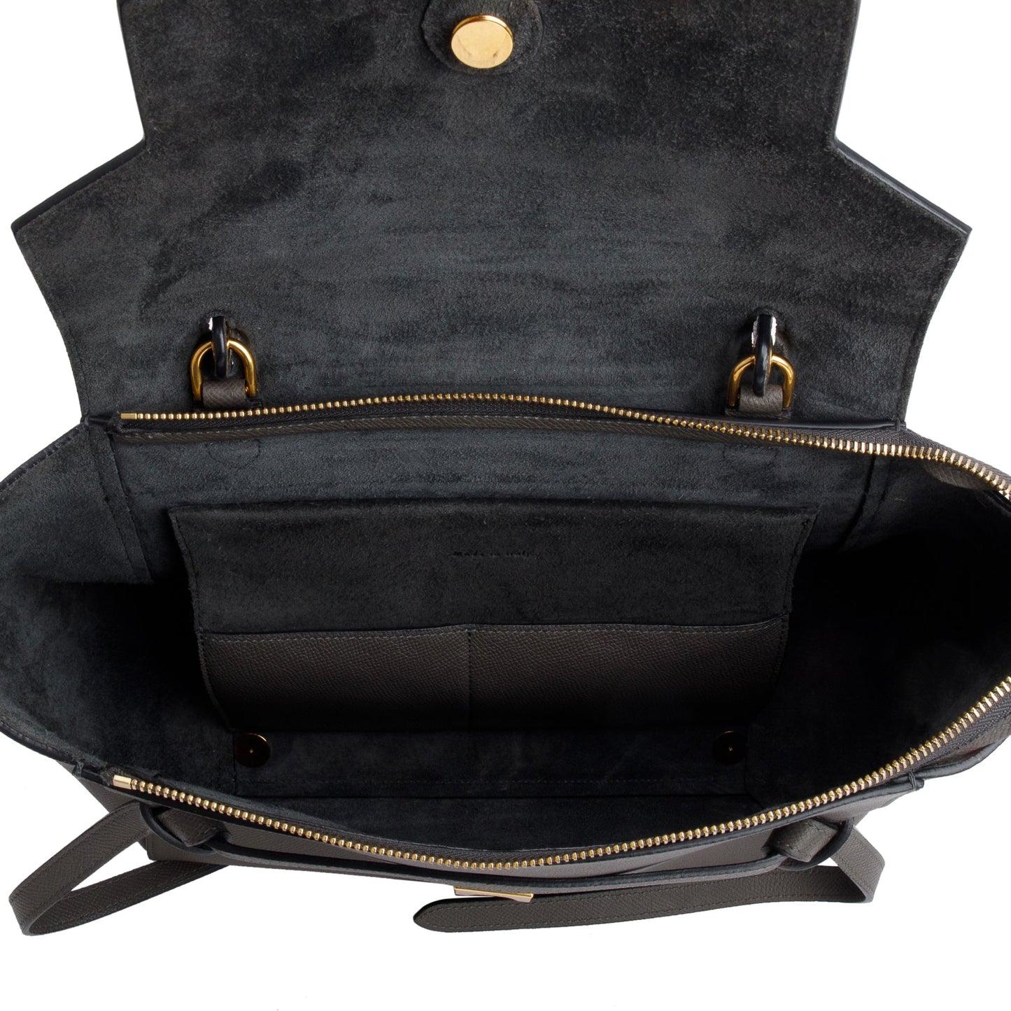 Celine Grey Grained Calfskin Leather Mini Belt Bag
