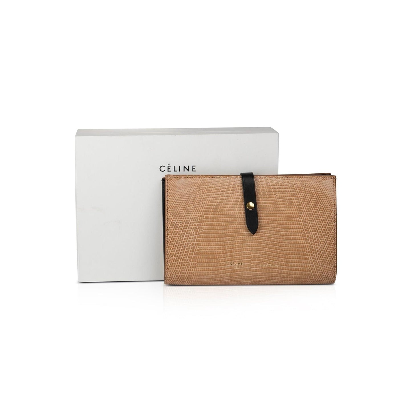Celine Lizard Large Strap Multifunction Wallet