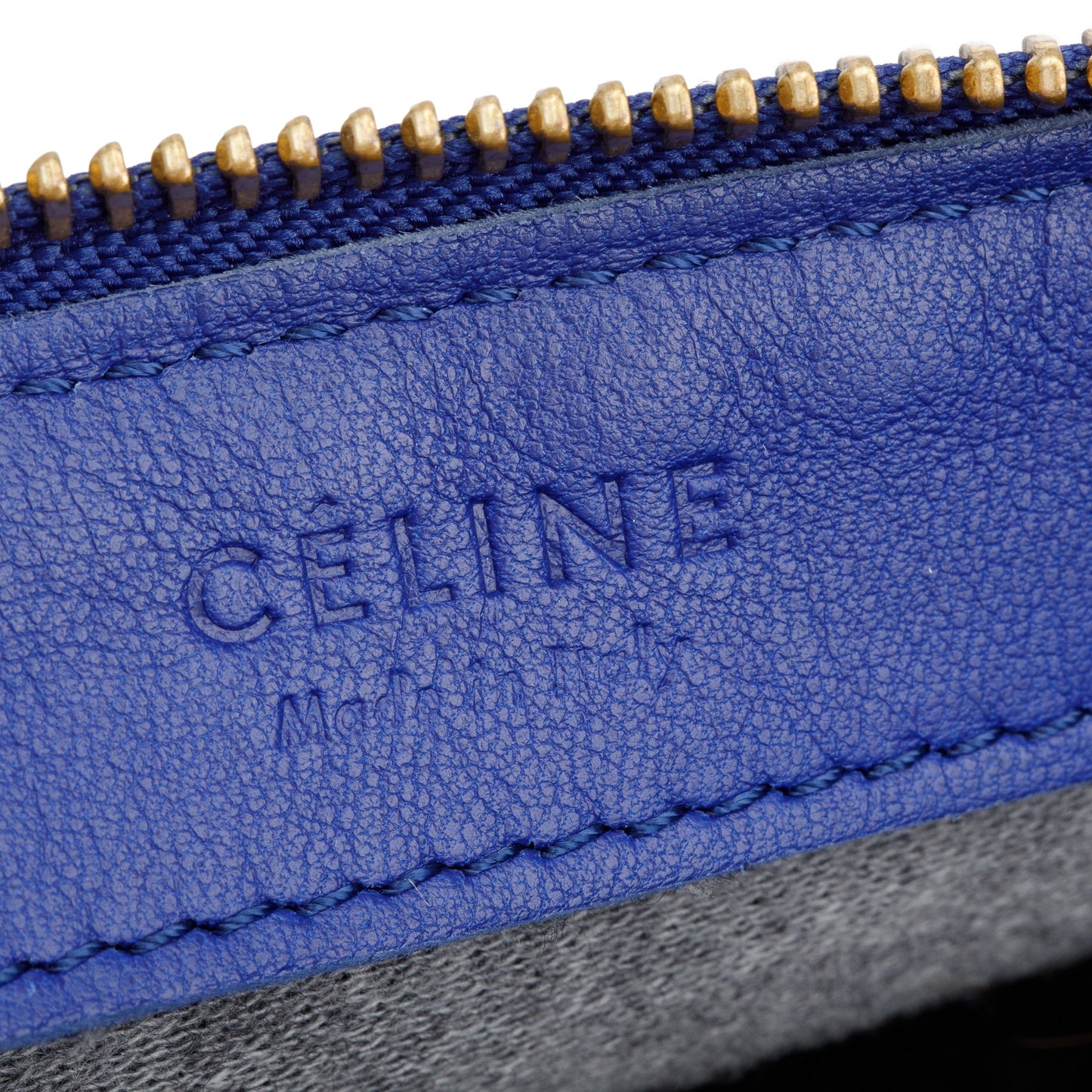 Celine Navy Blue Calfskin Leather Small Trio Crossbody Bag