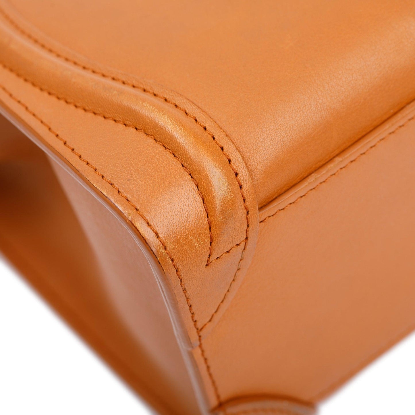 Celine Terracotta Smooth Calfskin Leather Nano Luggage Tote