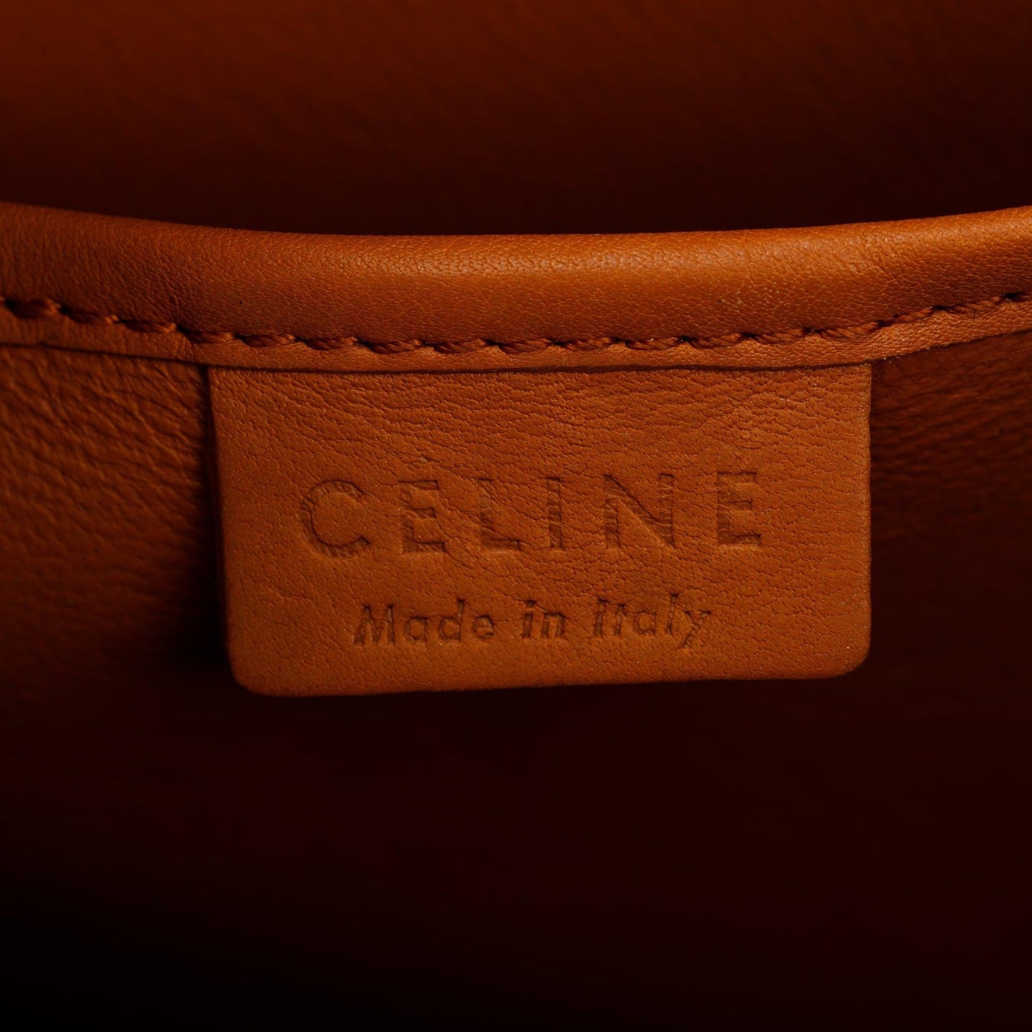 Celine Terracotta Smooth Calfskin Leather Nano Luggage Tote