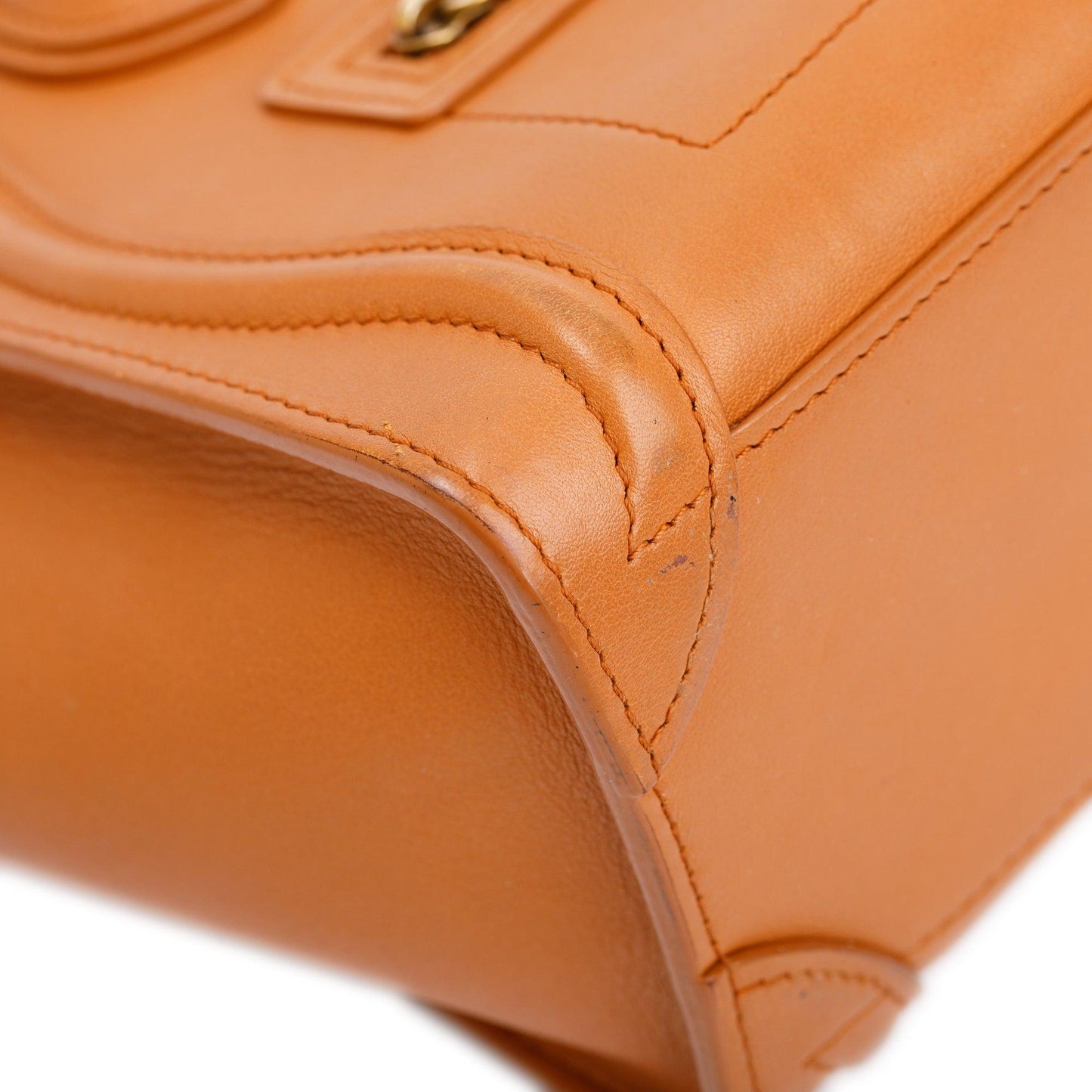 Celine Terracotta Smooth Calfskin Leather Nano Luggage Tote