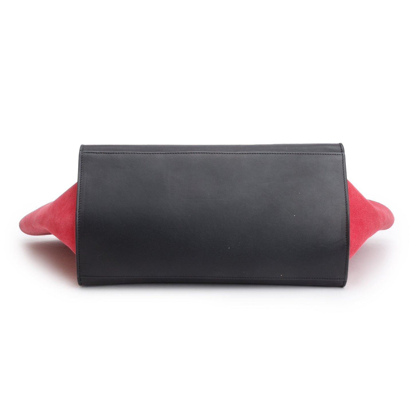 Celine Tricolor Calfskin Leather and Suede Medium Trapeze Bag