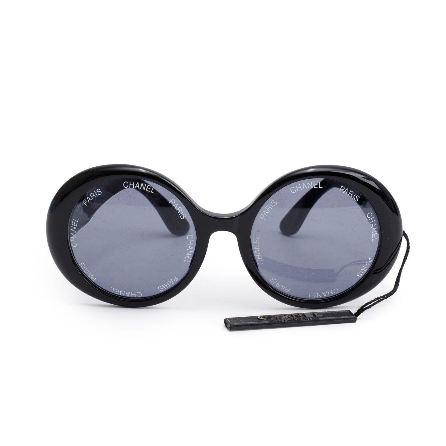 Chanel 01949 Black Acetate CC Logo Round Sunglasses