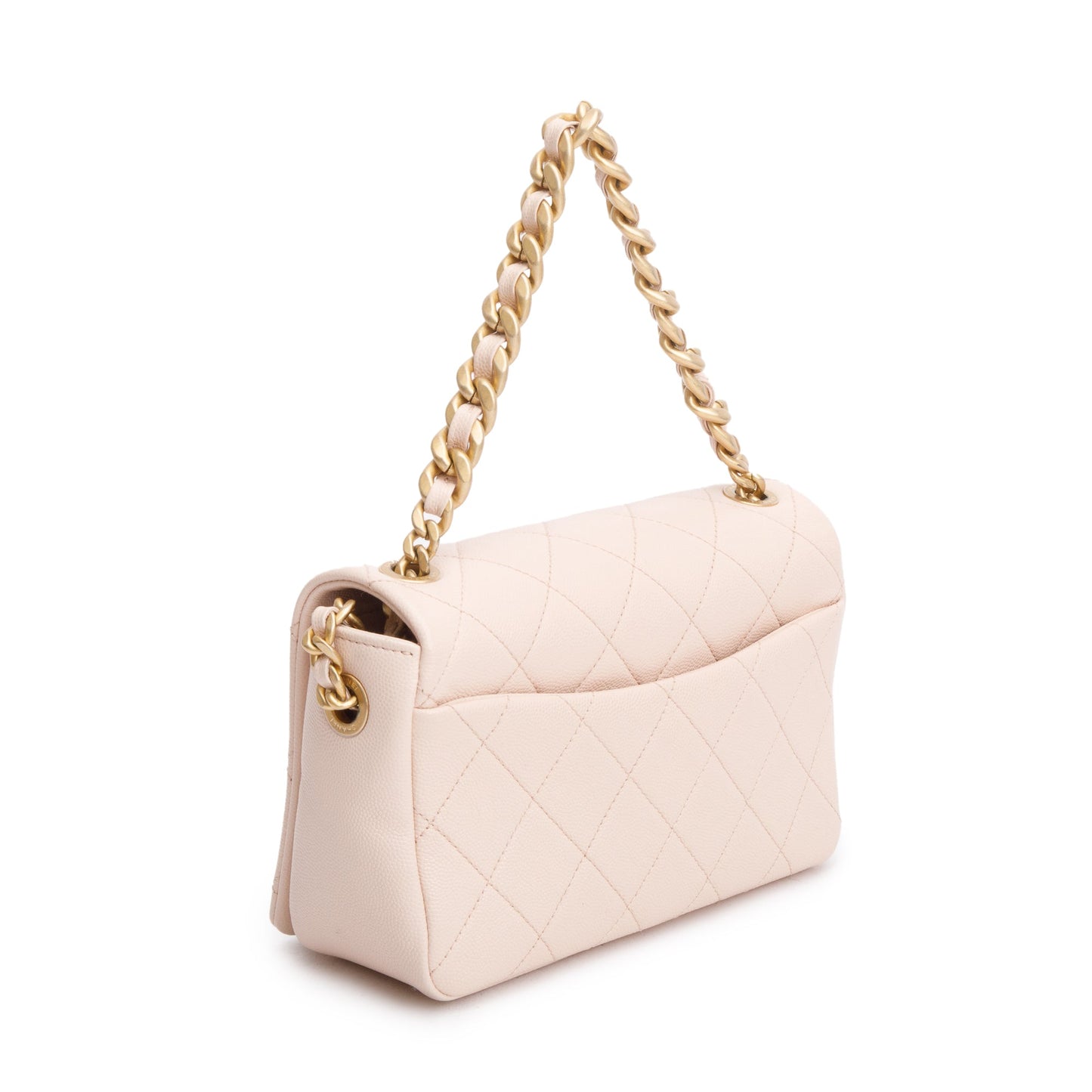 Chanel 2020 Beige Quilted Caviar Leather Small Fashion Therapy Full Flap Bag