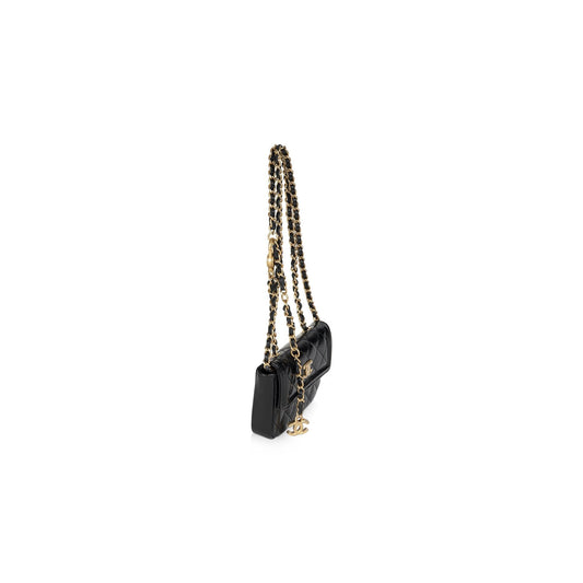 Chanel 2020 Black Card Holder Belt Bag