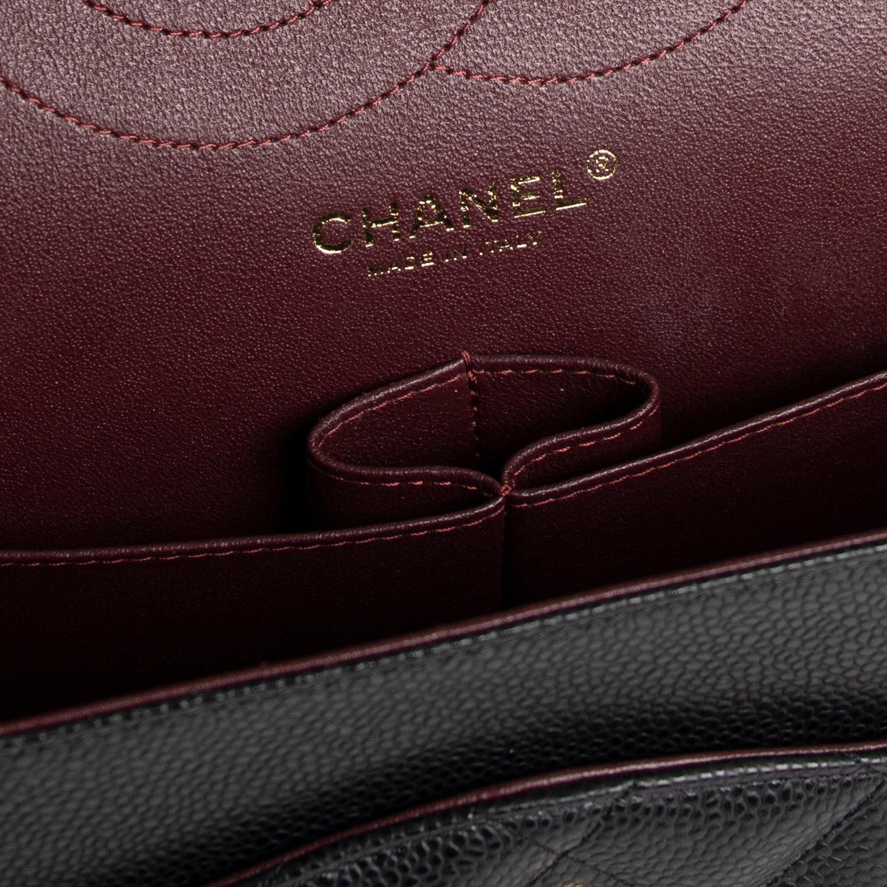 Chanel 2020 Black Caviar Classic Jumbo Double Flap Bag