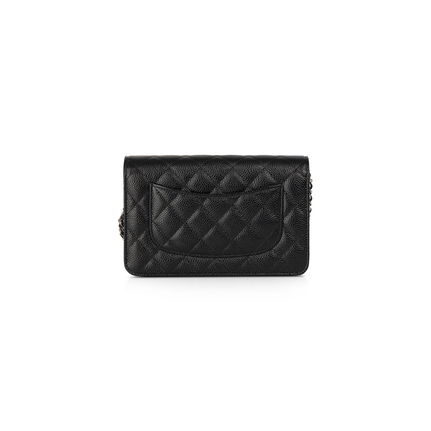Chanel 2020 Black Caviar Classic Wallet on Chain