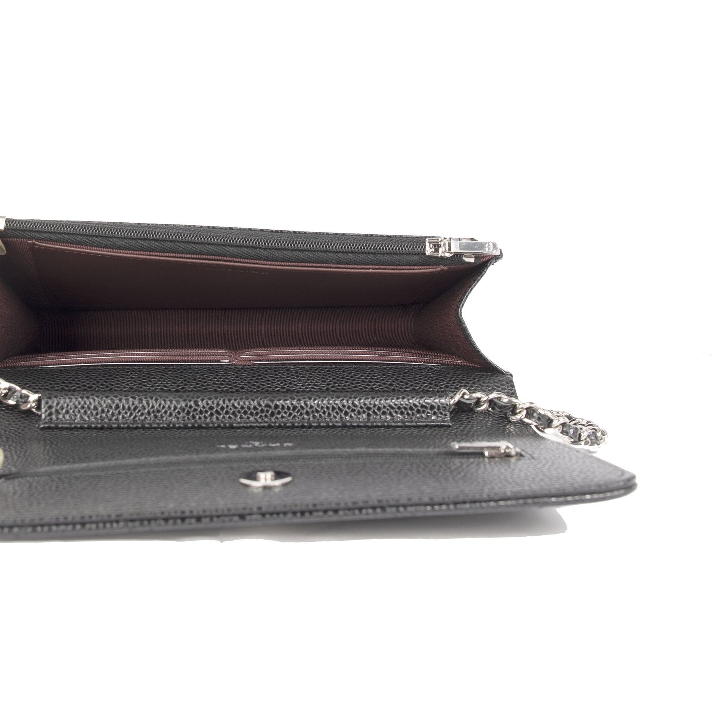 Chanel 2020 Black Caviar Classic Wallet on Chain