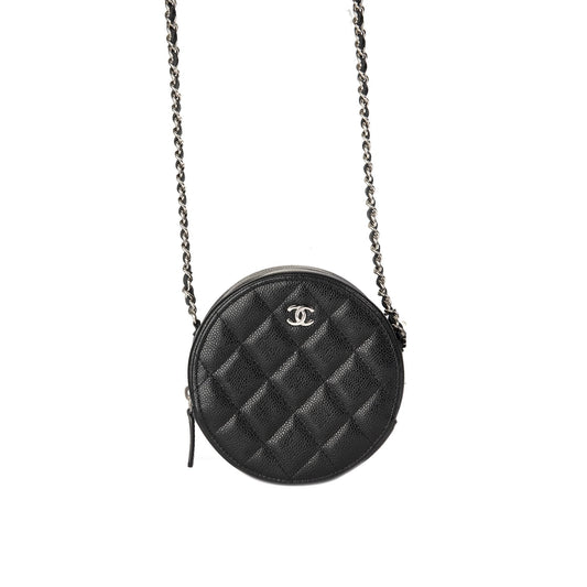 Chanel 2020 Black Caviar O-OT Clutch