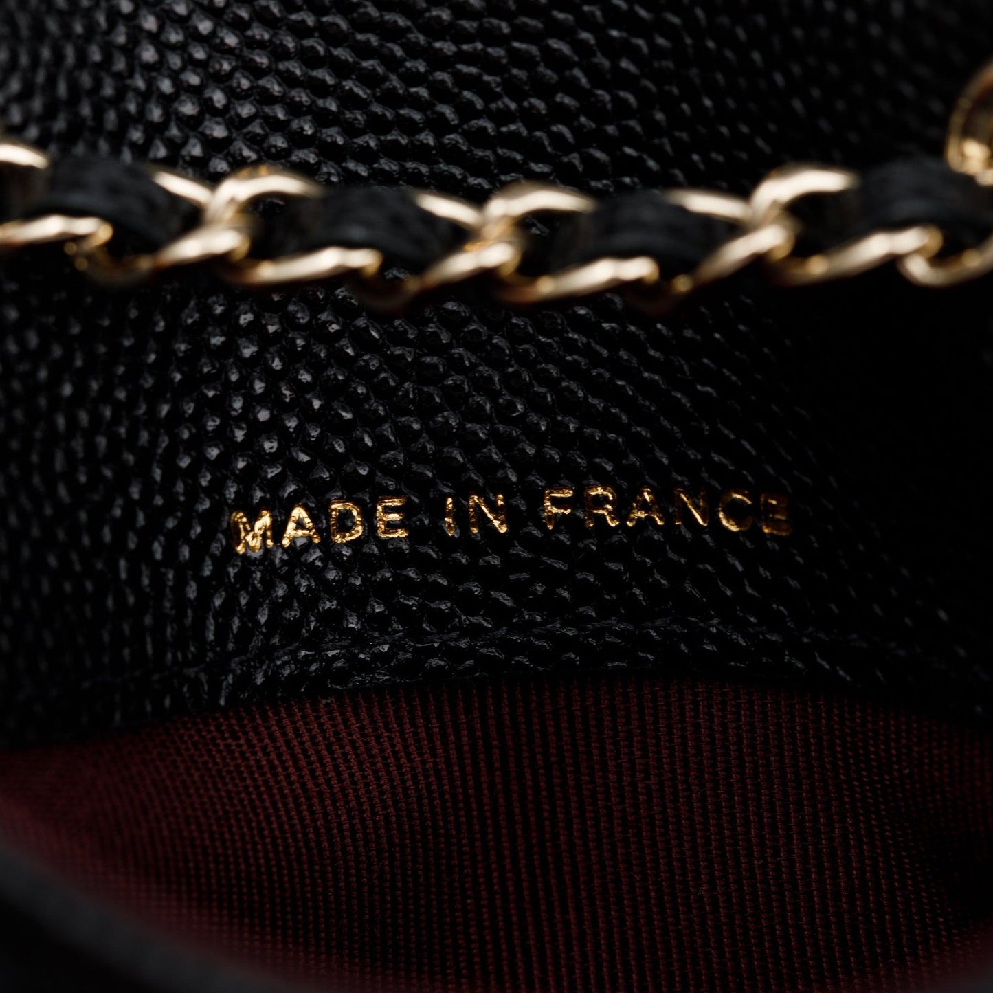 Chanel 2020 Black Quilted Caviar Leather Mini Chain Belt Bag