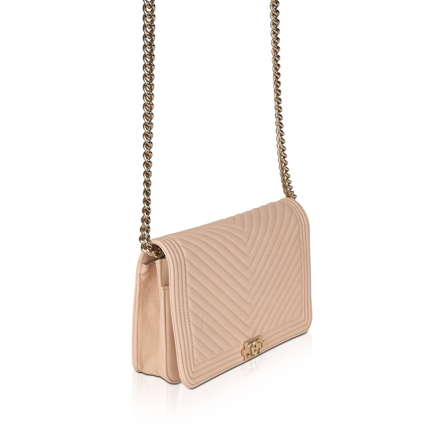 Chanel 2020 Chevron Boy Wallet on Chain
