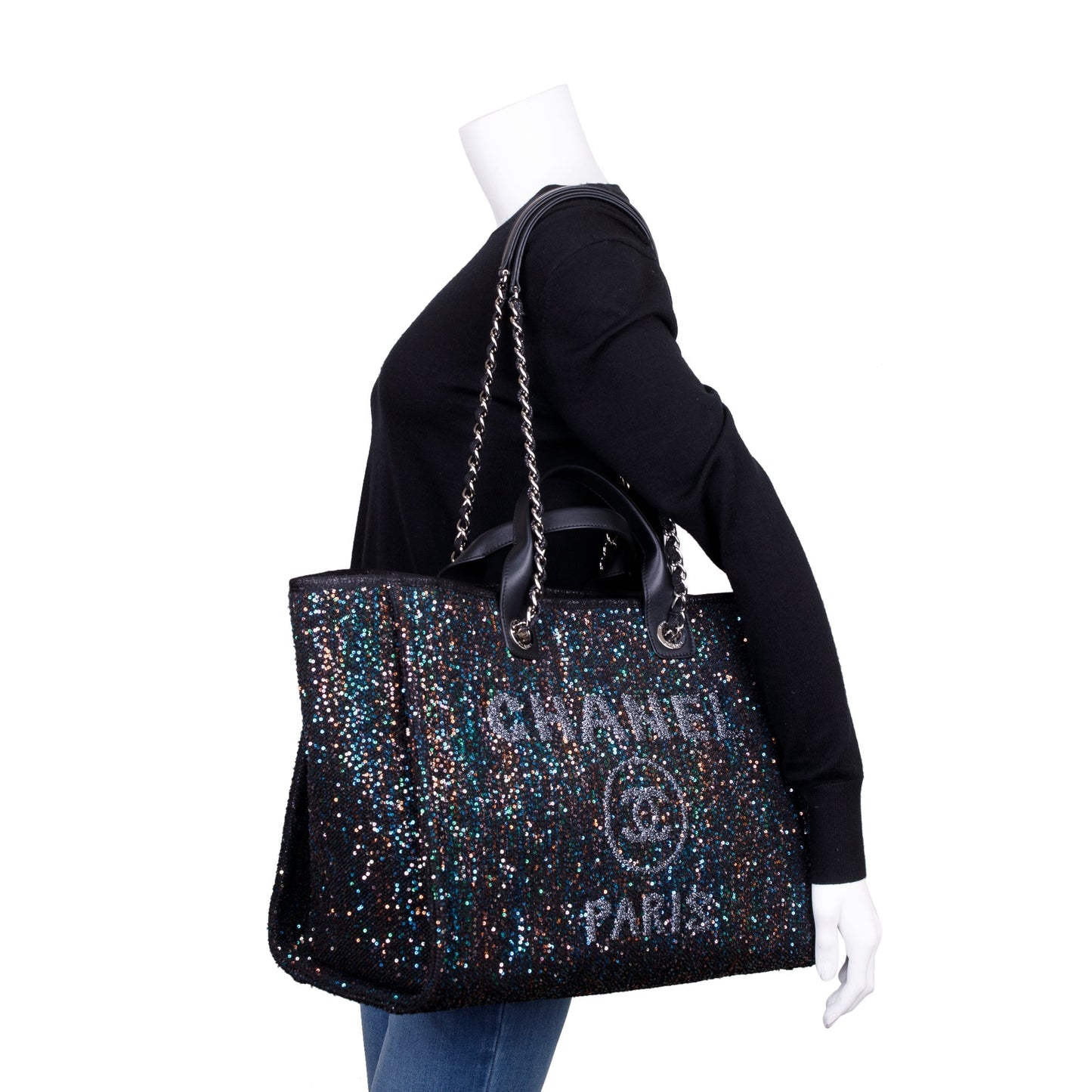 Chanel 2020 Medium Sequin Deauville Tote