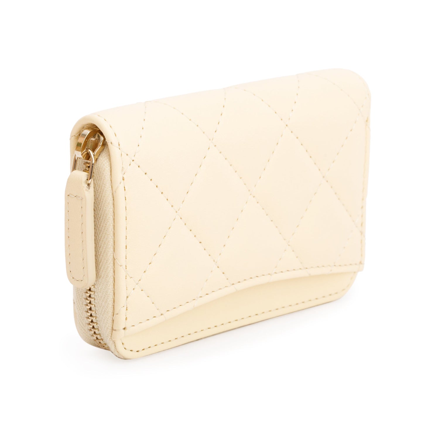 Chanel 2020 Neutral Calfskin Leather Classic Zipped Coin Purse