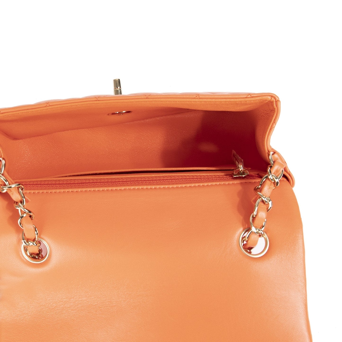 Chanel 2020 Orange Classic Mini Flap Bag